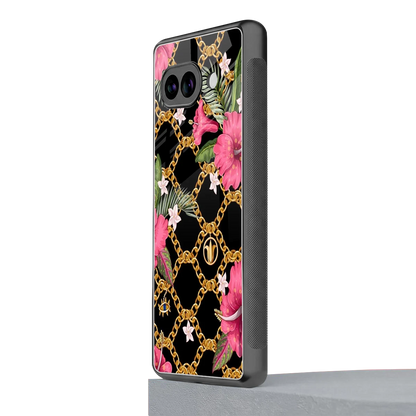 Gilded Petals google pixel 9a mobile cover | shockproof glass phone case