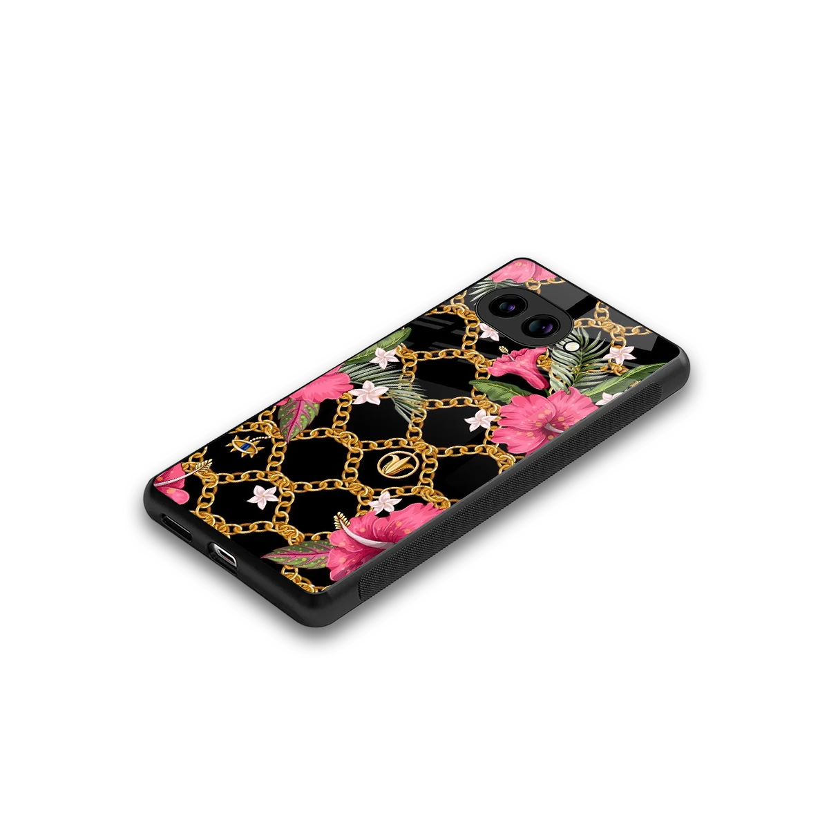 Gilded Petals stylish phone case for google pixel 9a | glossy glass and slim fit