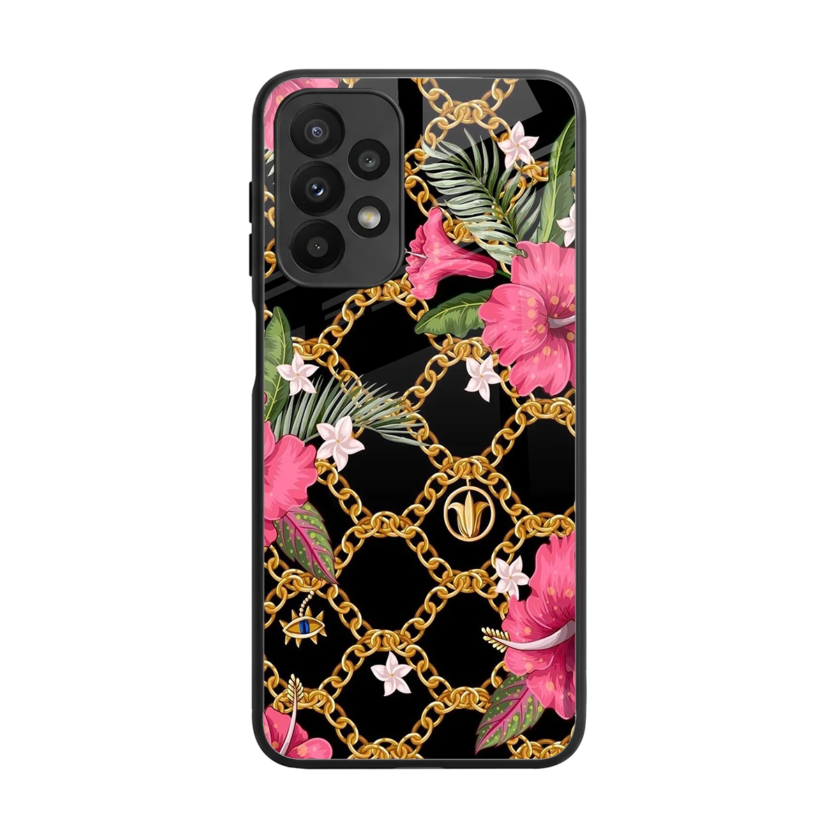 Gilded Petals back phone cover | glass case for samsung galaxy a23