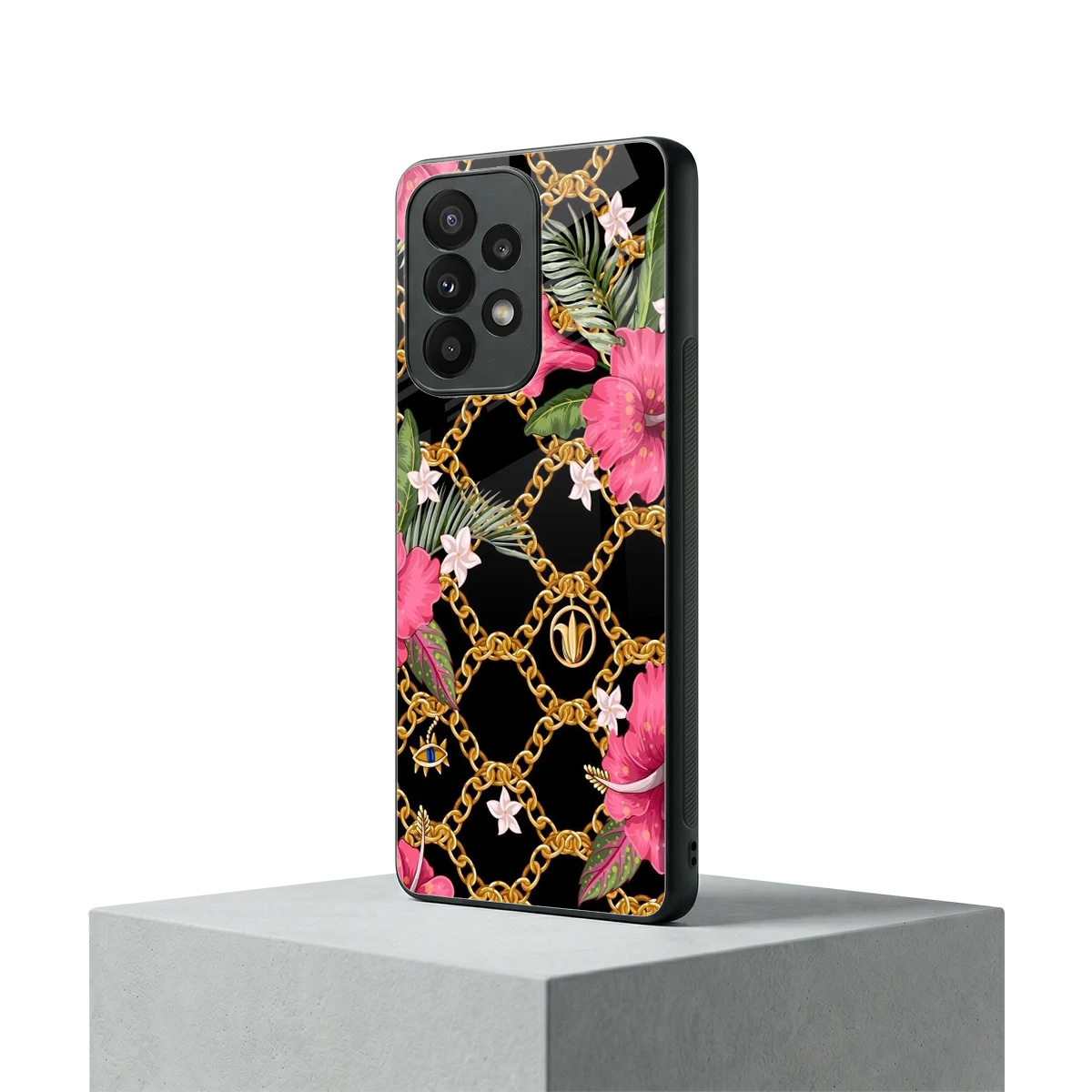 Gilded Petals samsung galaxy a23 mobile cover | shockproof glass phone case