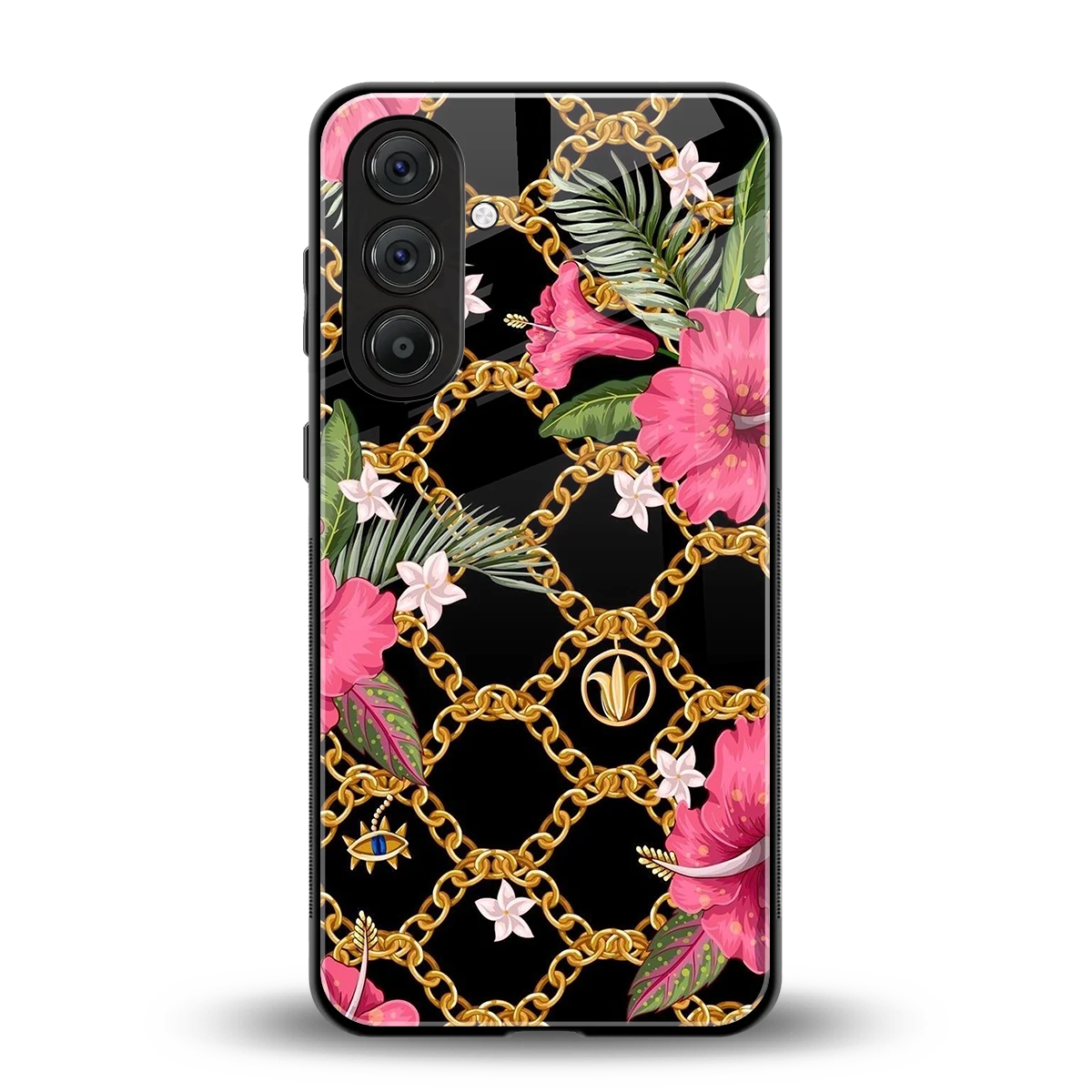 Gilded Petals back phone cover | glass case for samsung galaxy a37 5g