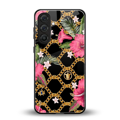Gilded Petals back phone cover | glass case for samsung galaxy a37 5g