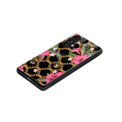 Gilded Petals stylish phone case for samsung galaxy a37 5g | glossy glass and slim fit