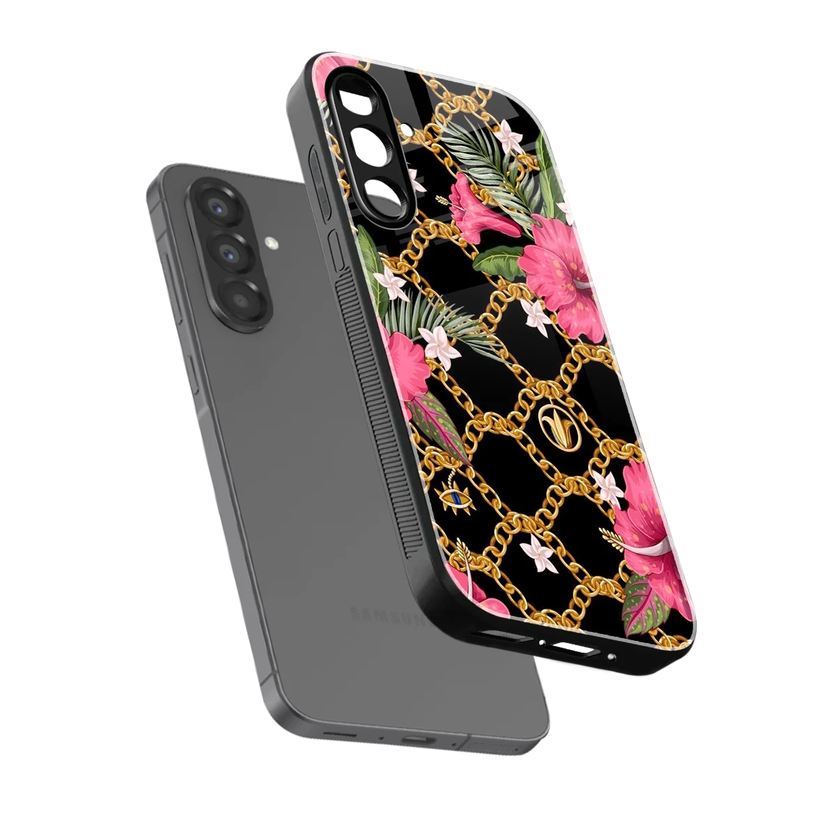 Gilded Petals sleek samsung galaxy a37 5g cover with tempered glass back and TPU edges