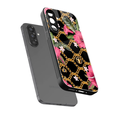 Gilded Petals sleek samsung galaxy a37 5g cover with tempered glass back and TPU edges