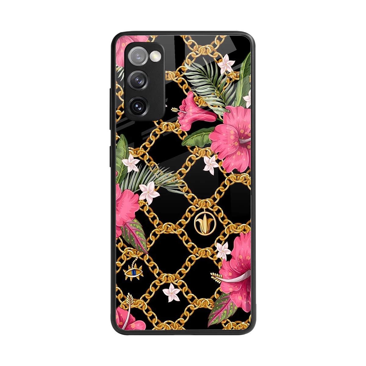 Gilded Petals back phone cover | glass case for samsung galaxy s20 fe