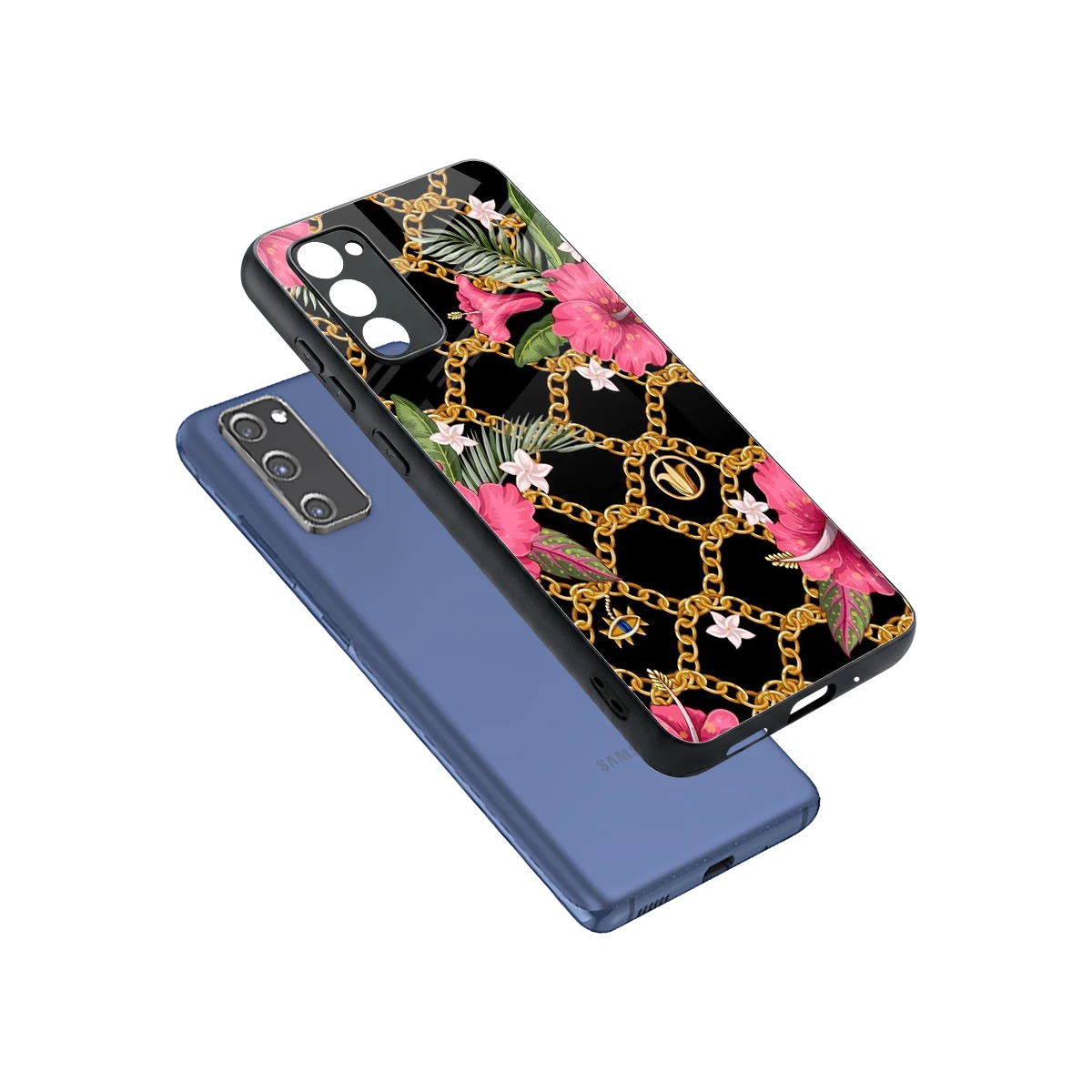 Gilded Petals sleek samsung galaxy s20 fe cover with tempered glass back and TPU edges