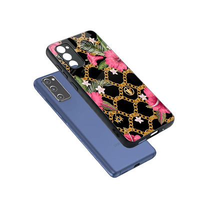 Gilded Petals sleek samsung galaxy s20 fe cover with tempered glass back and TPU edges