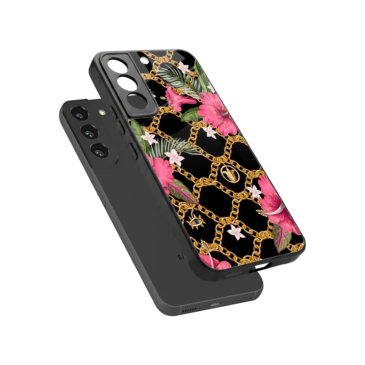 Gilded Petals sleek samsung galaxy s22 cover with tempered glass back and TPU edges