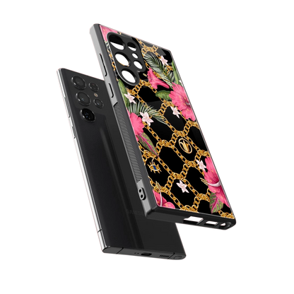Gilded Petals sleek samsung galaxy s23 ultra cover with tempered glass back and TPU edges
