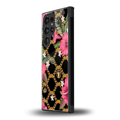 Gilded Petals samsung galaxy s24 ultra mobile cover | shockproof glass phone case