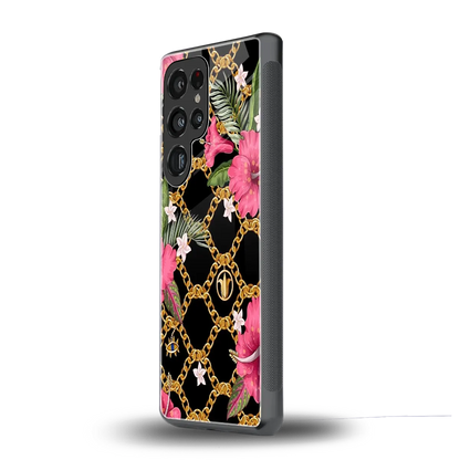 Gilded Petals samsung galaxy s25 ultra mobile cover | shockproof glass phone case