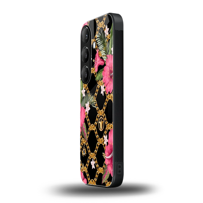 Gilded Petals samsung galaxy s24 mobile cover | shockproof glass phone case