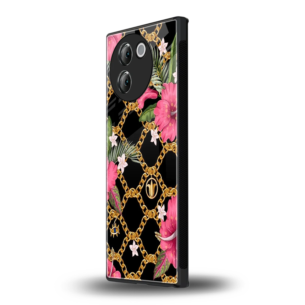 Gilded Petals vivo v30e mobile cover | shockproof glass phone case