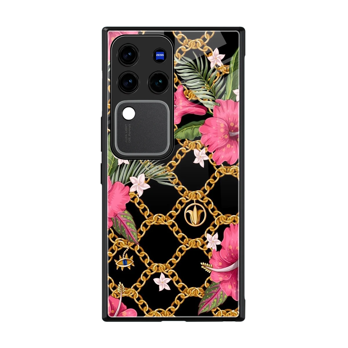 Gilded Petals back phone cover | glass case forvivo v30 pro