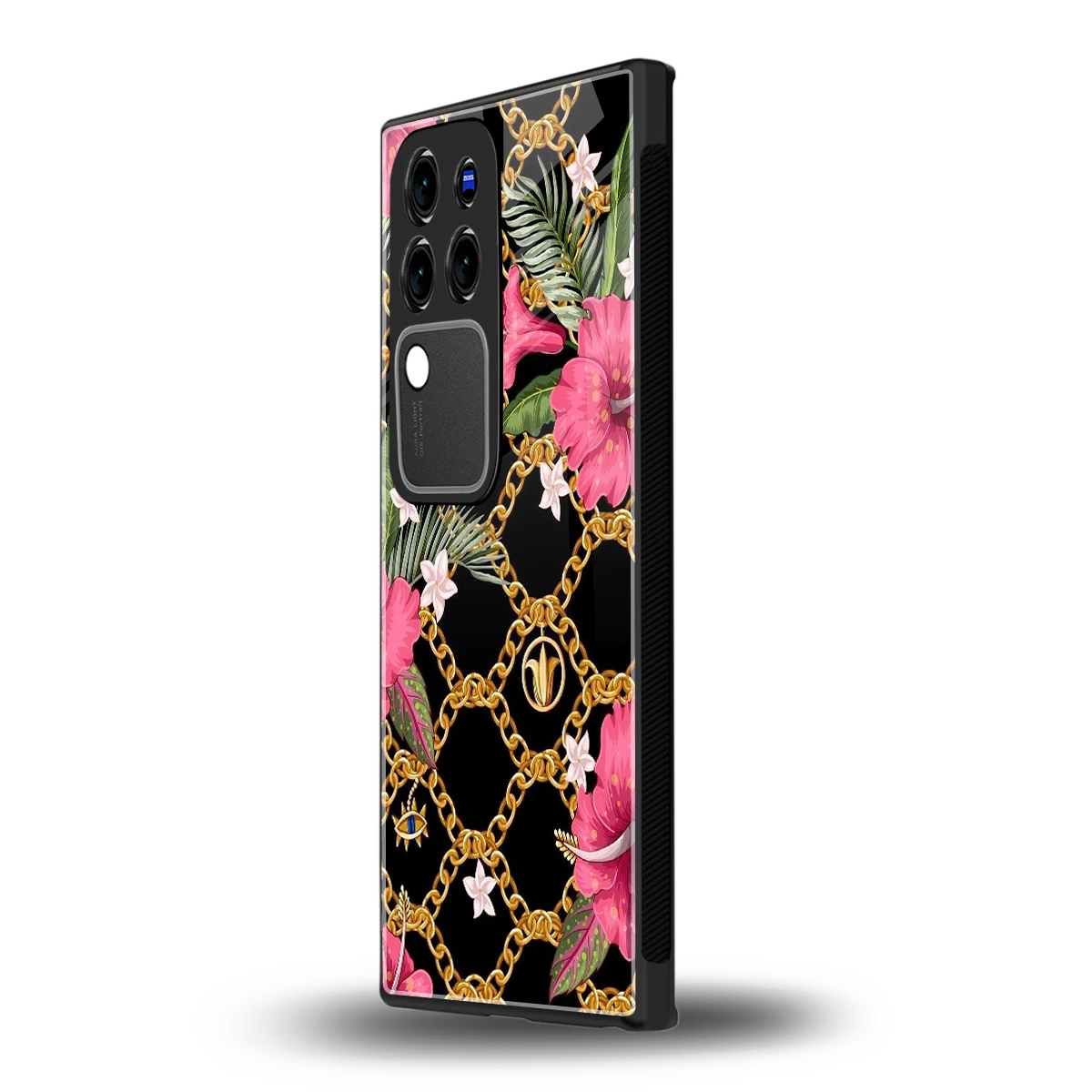 Gilded Petalsvivo v30 pro mobile cover | shockproof glass phone case