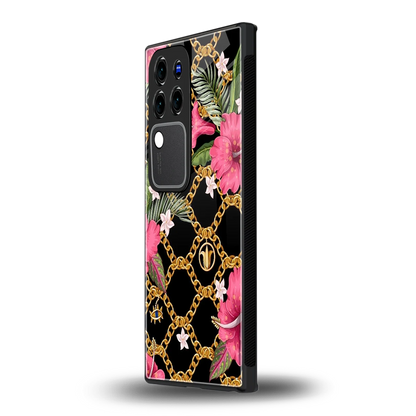 Gilded Petalsvivo v30 pro mobile cover | shockproof glass phone case