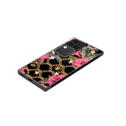 Gilded Petals stylish phone case forvivo v30 pro | glossy glass and slim fit