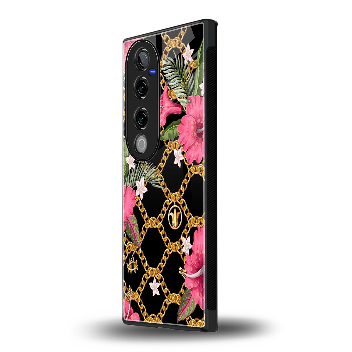 Gilded Petals vivo v40 pro mobile cover | shockproof glass phone case