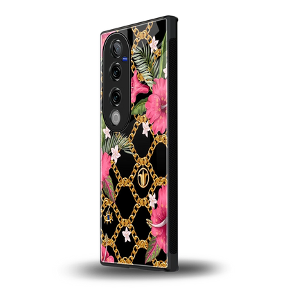 Gilded Petals vivo v40 pro mobile cover | shockproof glass phone case