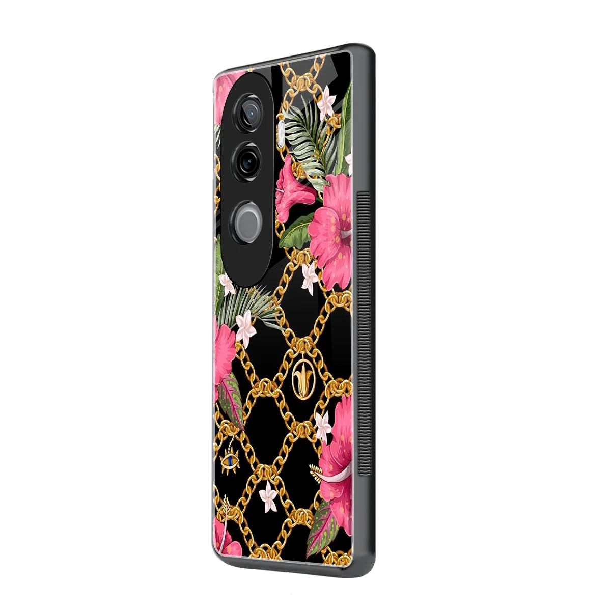 Gilded Petals vivo v40e mobile cover | shockproof glass phone case