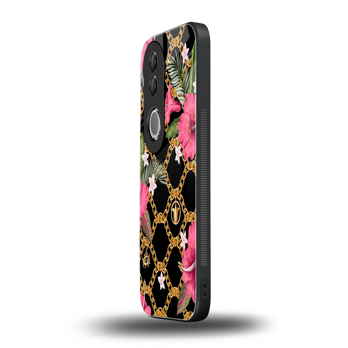 Gilded Petals vivo v50 mobile cover | shockproof glass phone case
