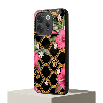 Gilded Petals vivo v70 mobile cover | shockproof glass phone case