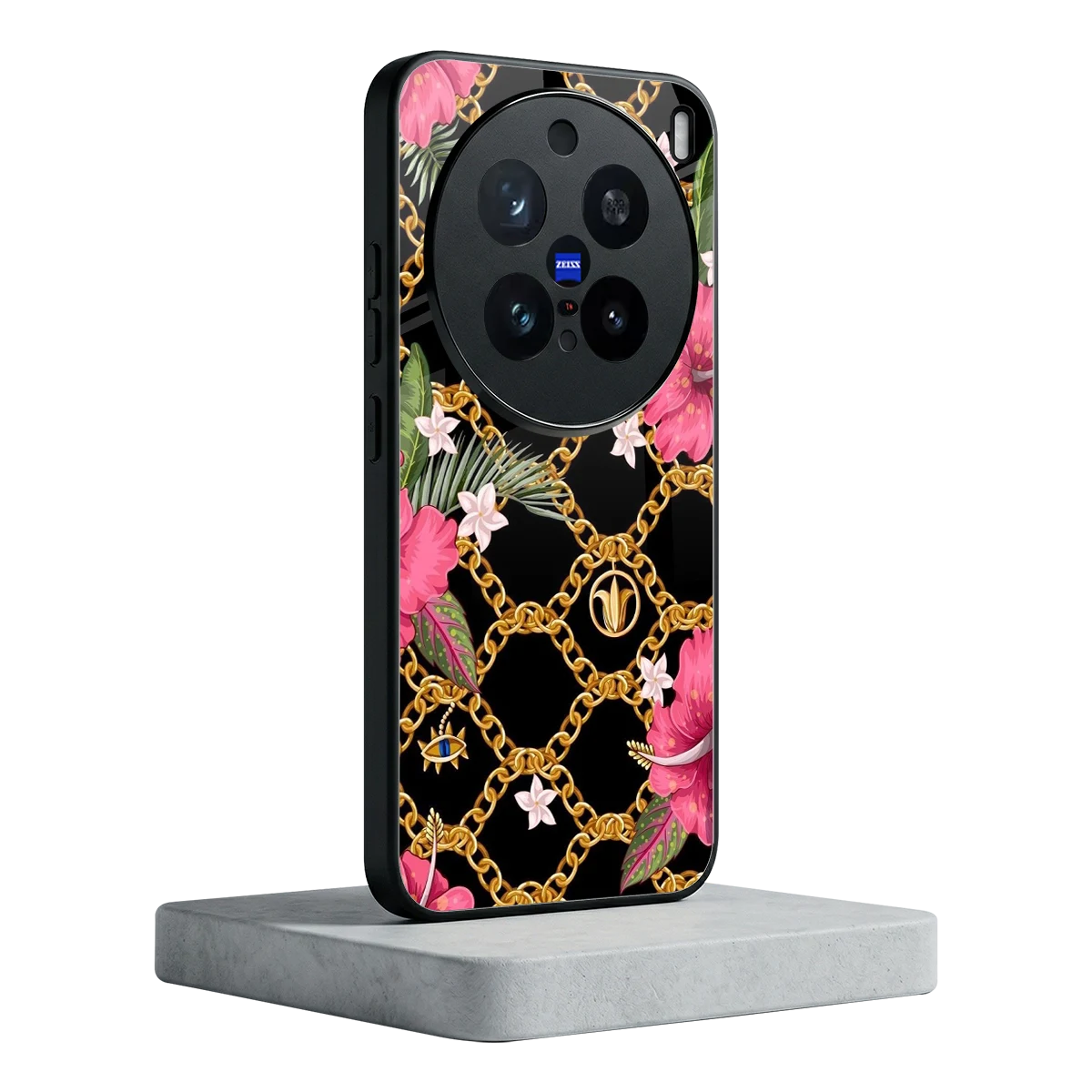 Gilded Petals vivo x200 pro mobile cover | shockproof glass phone case