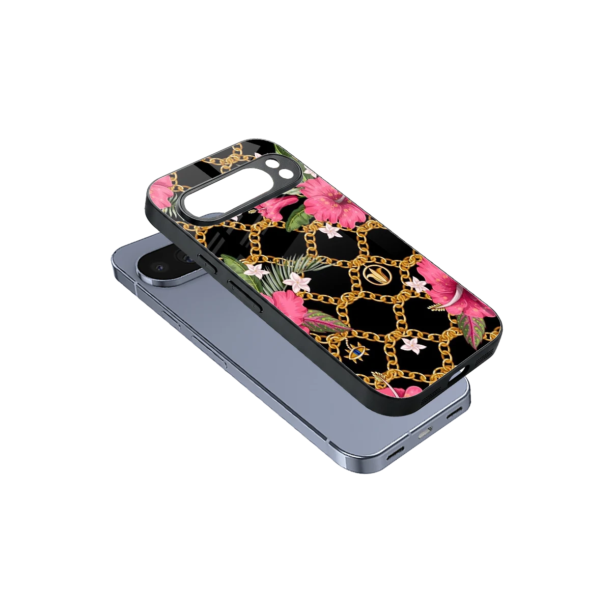 Gilded Petals sleek google pixel 10 pro cover with tempered glass back and TPU edges
