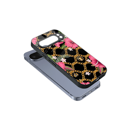 Gilded Petals sleek google pixel 10 pro cover with tempered glass back and TPU edges