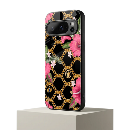 Gilded Petals google pixel 10 pro mobile cover | shockproof glass phone case