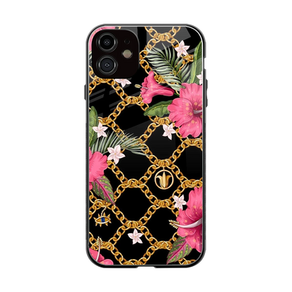 Gilded Petals back phone cover | glass case for iphone 11