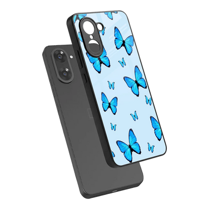 Gimme Butterflies Aesthetic sleek oneplus nord ce5 5g cover with tempered glass back and TPU edges