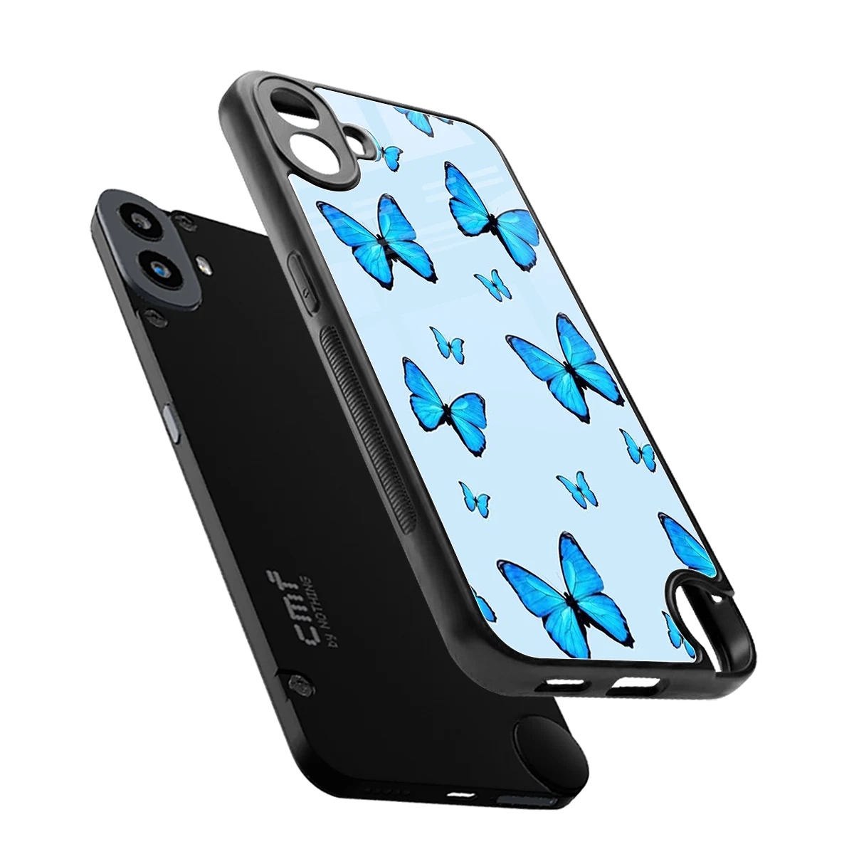 Gimme Butterflies Aesthetic sleek cmf nothing phone 1 cover with tempered glass back and TPU edges