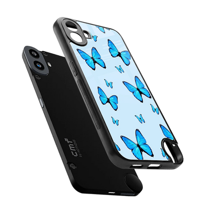Gimme Butterflies Aesthetic sleek cmf nothing phone 1 cover with tempered glass back and TPU edges