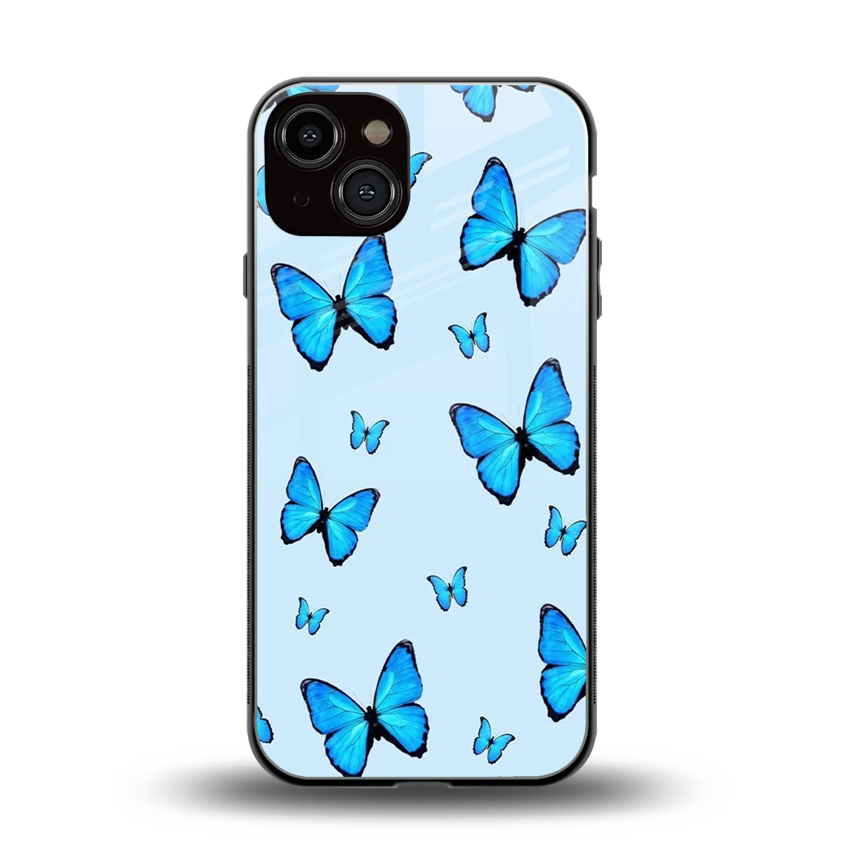 Gimme Butterflies Aesthetic back phone cover | glass case for iphone 13