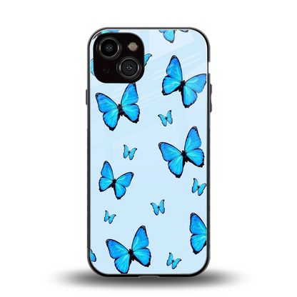 Gimme Butterflies Aesthetic back phone cover | glass case for iphone 14