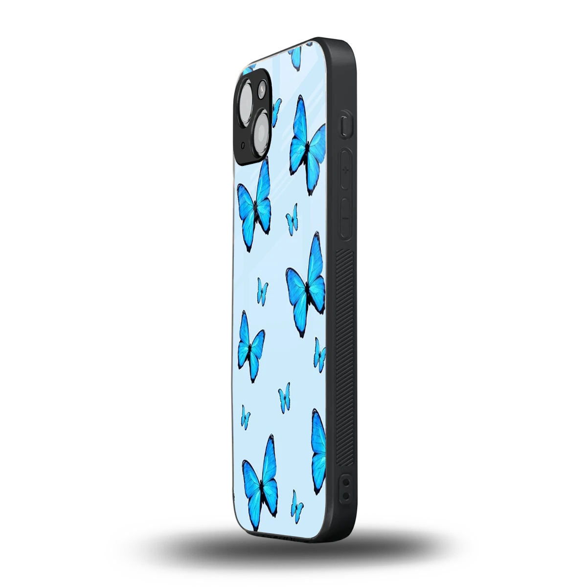 Gimme Butterflies Aesthetic iphone 14 plus mobile cover | shockproof glass phone case