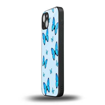 Gimme Butterflies Aesthetic iphone 14 plus mobile cover | shockproof glass phone case