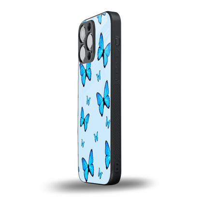 Gimme Butterflies Aesthetic iphone 15 pro max mobile cover | shockproof glass phone case