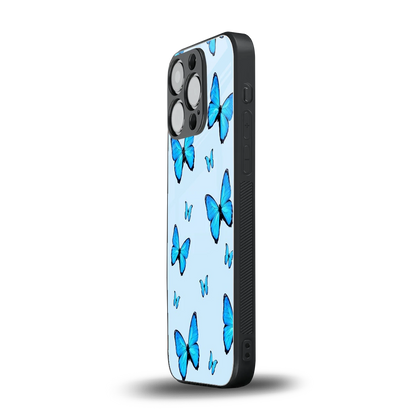 Gimme Butterflies Aesthetic iphone 15 pro mobile cover | shockproof glass phone case