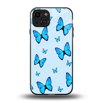 Gimme Butterflies Aesthetic back phone cover | glass case for iphone 15