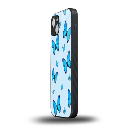 Gimme Butterflies Aesthetic iphone 15 mobile cover | shockproof glass phone case