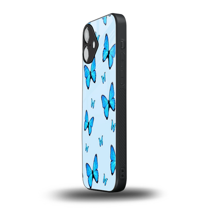 Gimme Butterflies Aesthetic iphone 16 plus mobile cover | shockproof glass phone case