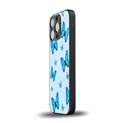 Gimme Butterflies Aesthetic iphone 16 pro mobile cover | shockproof glass phone case