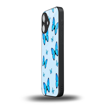 Gimme Butterflies Aesthetic iPhone 16 mobile cover | shockproof glass phone case