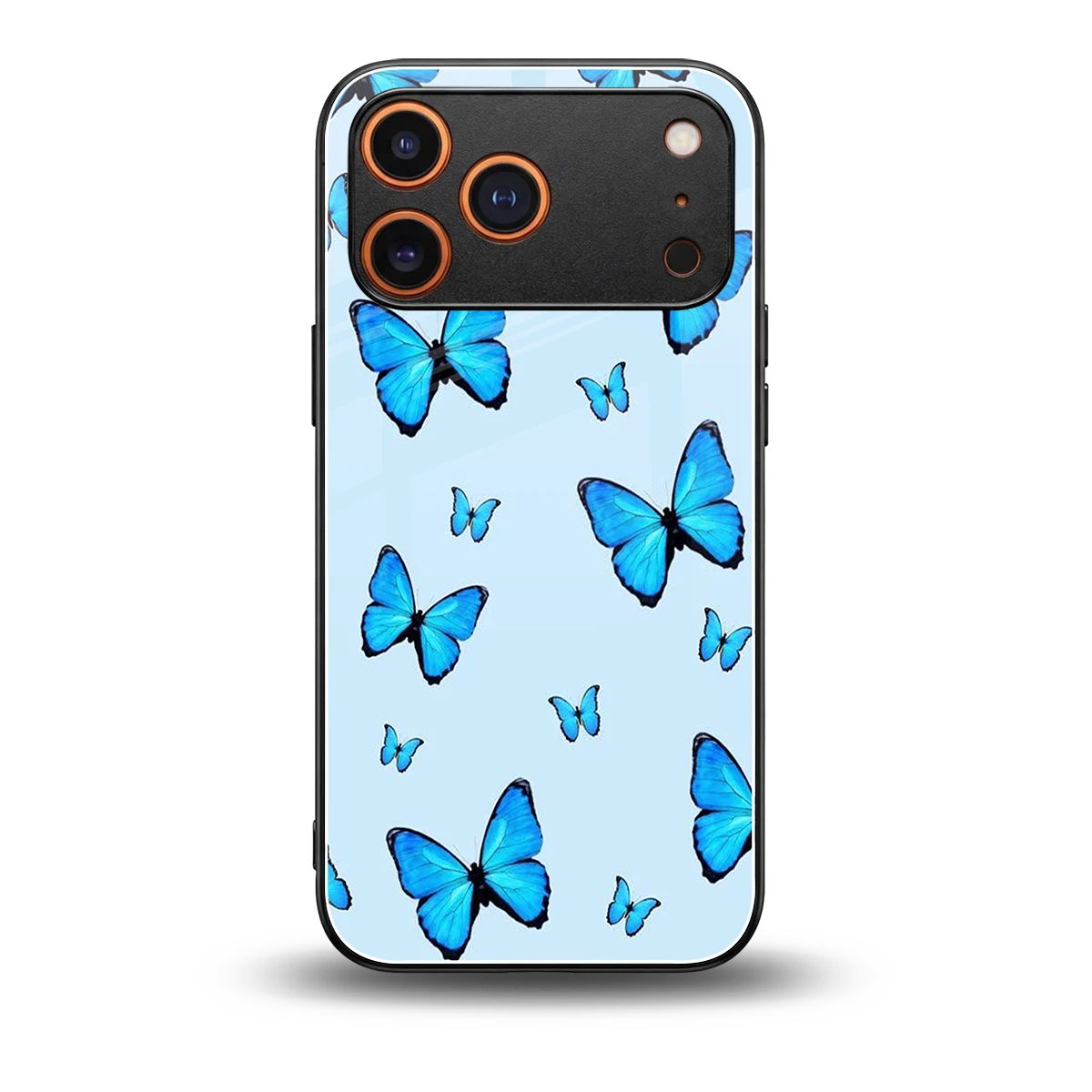 Gimme Butterflies Aesthetic back phone cover | glass case for iphone 17 pro