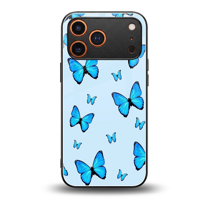 Gimme Butterflies Aesthetic back phone cover | glass case for iphone 17 pro max