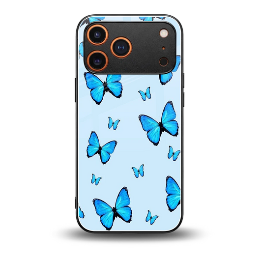 Gimme Butterflies Aesthetic back phone cover | glass case for iphone 17 pro max