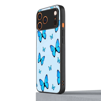 Gimme Butterflies Aesthetic iphone 17 pro max mobile cover | shockproof glass phone case